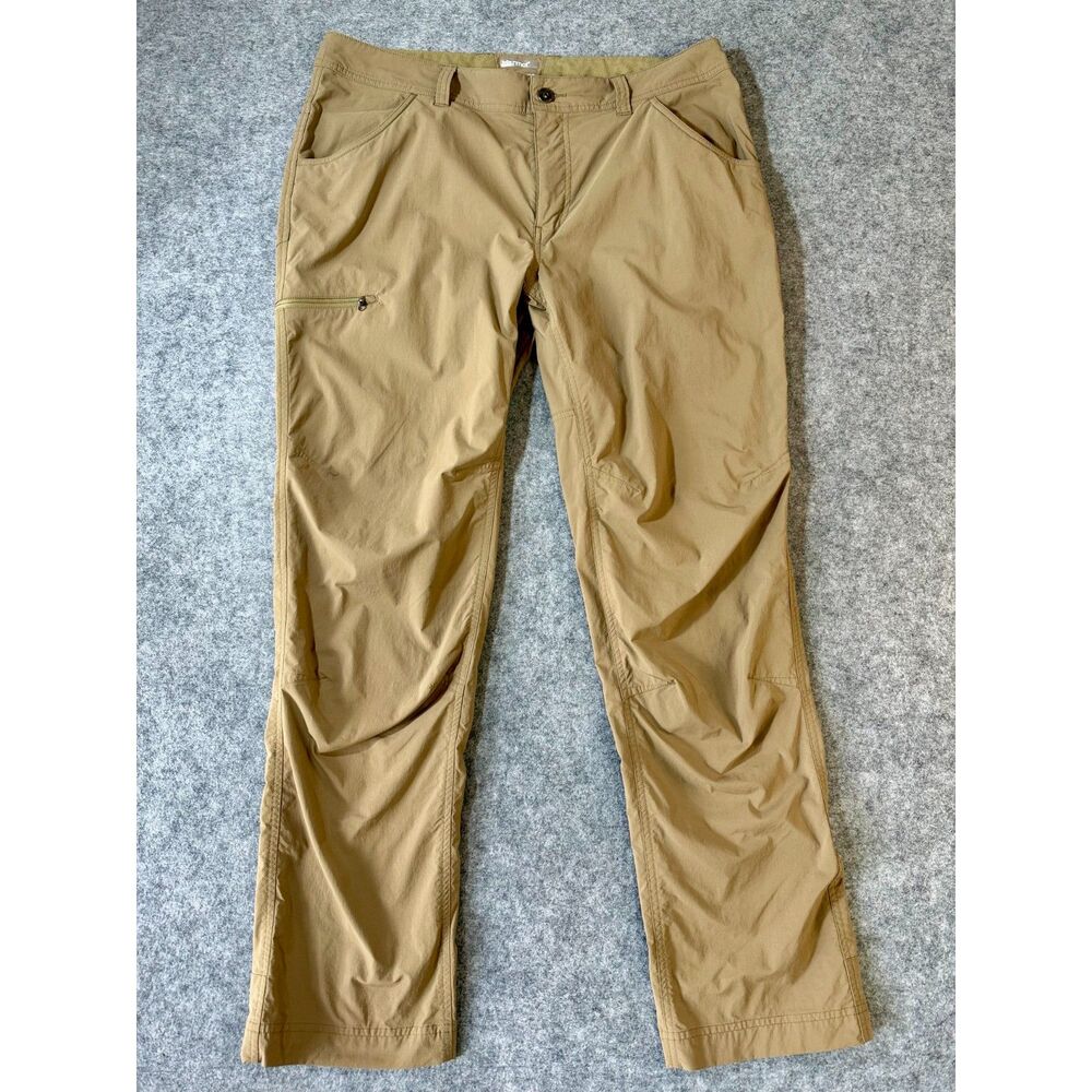 Marmot Men's Nylon Tan Outdoor Cargo Hiking Camping Fishing Pants Sz 36 Gorpcore